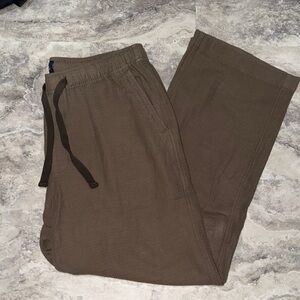 Abercrombie & Fitch Men's Olive Brown Drawstring Joggers